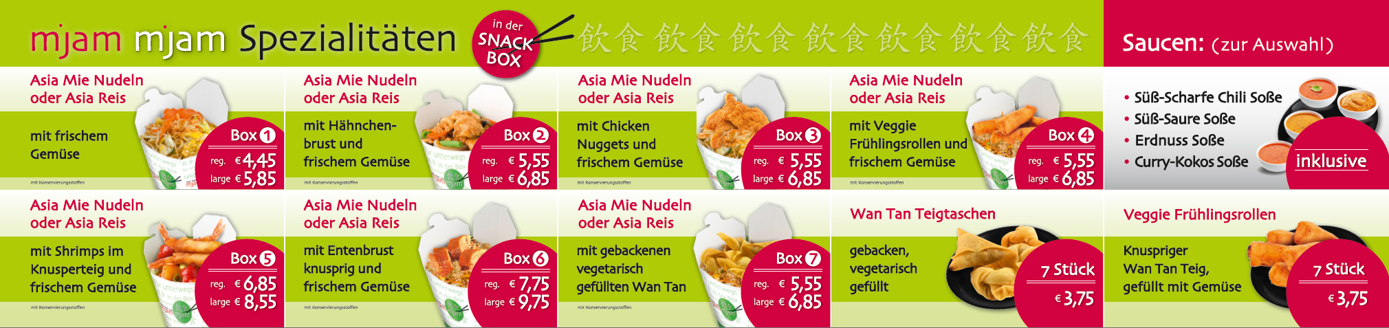 MjamMjam Preisliste